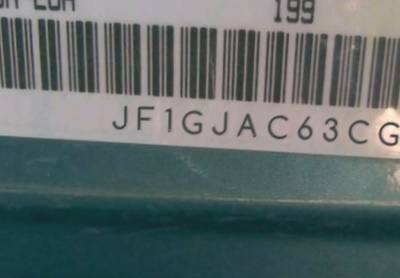 VIN prefix JF1GJAC63CG0