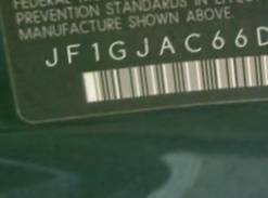 VIN prefix JF1GJAC66DG0
