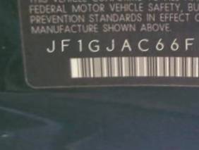 VIN prefix JF1GJAC66FH0