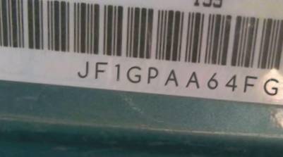 VIN prefix JF1GPAA64FG2