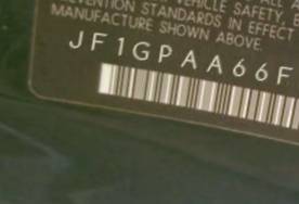 VIN prefix JF1GPAA66F82