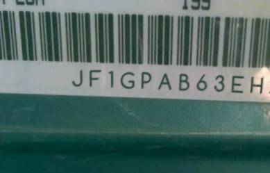 VIN prefix JF1GPAB63EH2