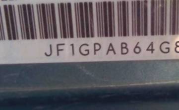 VIN prefix JF1GPAB64G82