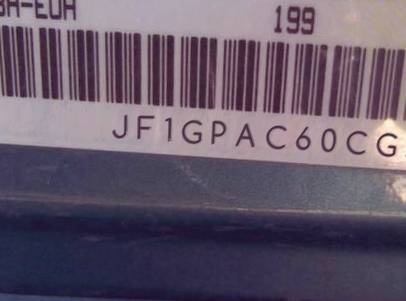 VIN prefix JF1GPAC60CG2