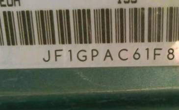 VIN prefix JF1GPAC61F82