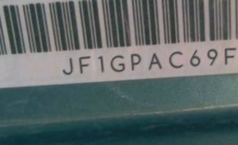 VIN prefix JF1GPAC69F82