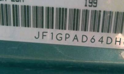VIN prefix JF1GPAD64DH8