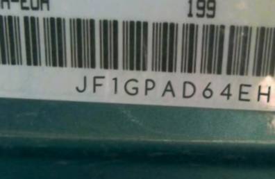 VIN prefix JF1GPAD64EH3