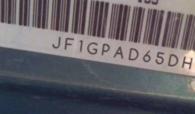 VIN prefix JF1GPAD65DH8