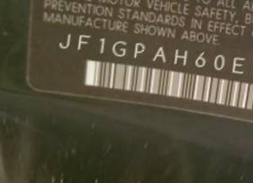 VIN prefix JF1GPAH60E82