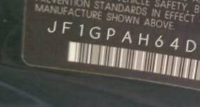 VIN prefix JF1GPAH64D22