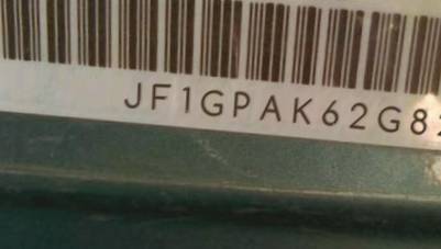 VIN prefix JF1GPAK62G82