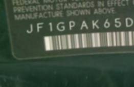 VIN prefix JF1GPAK65D22