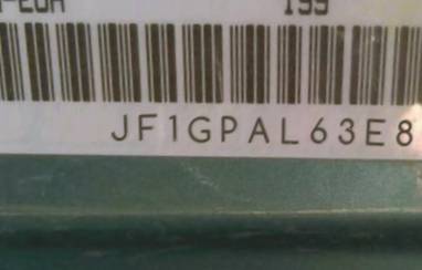 VIN prefix JF1GPAL63E83