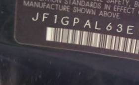 VIN prefix JF1GPAL63E92