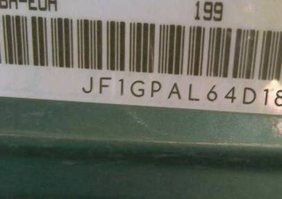 VIN prefix JF1GPAL64D18