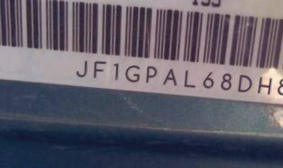 VIN prefix JF1GPAL68DH8