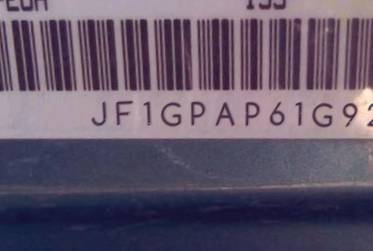 VIN prefix JF1GPAP61G92