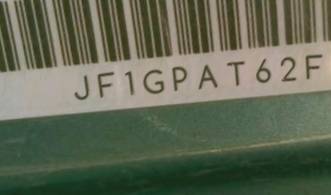 VIN prefix JF1GPAT62FG2