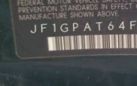 VIN prefix JF1GPAT64FH3