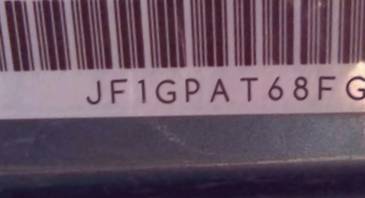 VIN prefix JF1GPAT68FG2