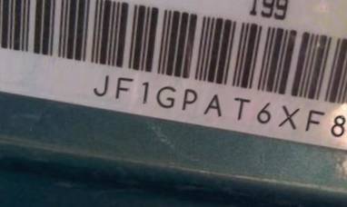 VIN prefix JF1GPAT6XF82
