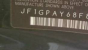 VIN prefix JF1GPAY68F82