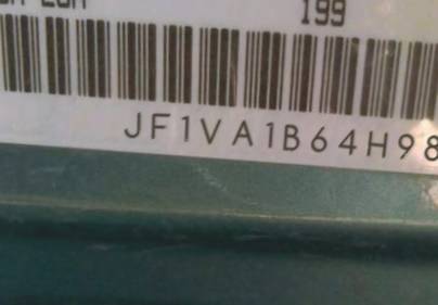 VIN prefix JF1VA1B64H98