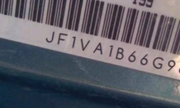 VIN prefix JF1VA1B66G98