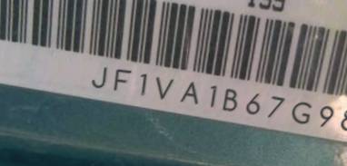 VIN prefix JF1VA1B67G98