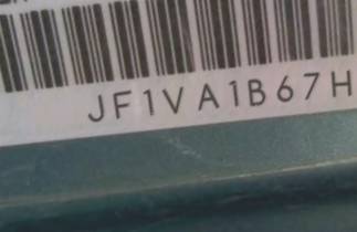 VIN prefix JF1VA1B67H98