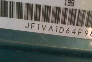 VIN prefix JF1VA1D64F98