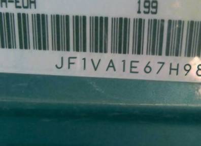 VIN prefix JF1VA1E67H98