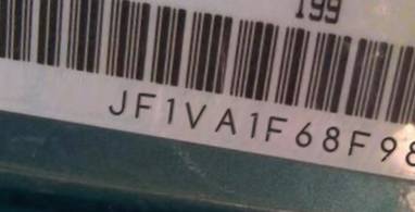 VIN prefix JF1VA1F68F98