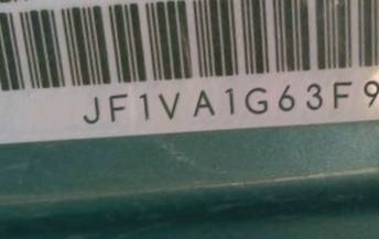 VIN prefix JF1VA1G63F98