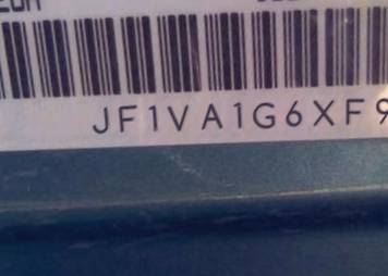 VIN prefix JF1VA1G6XF98