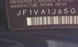 VIN prefix JF1VA1J65G98