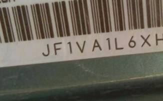 VIN prefix JF1VA1L6XH98