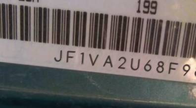 VIN prefix JF1VA2U68F98