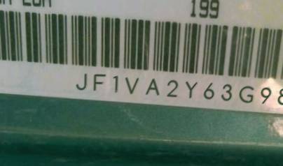 VIN prefix JF1VA2Y63G98