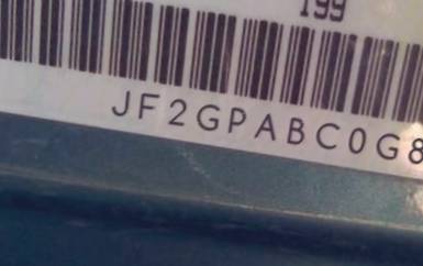 VIN prefix JF2GPABC0G83