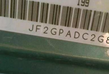 VIN prefix JF2GPADC2G83