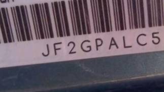 VIN prefix JF2GPALC5GH3