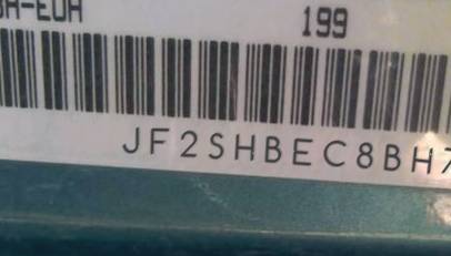VIN prefix JF2SHBEC8BH7