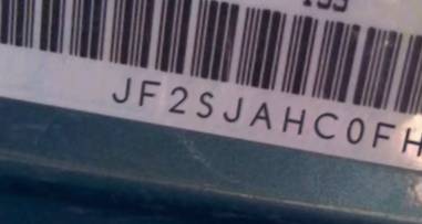 VIN prefix JF2SJAHC0FH4