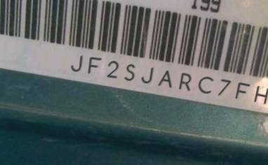 VIN prefix JF2SJARC7FH5