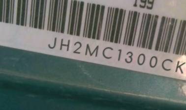 VIN prefix JH2MC1300CK6