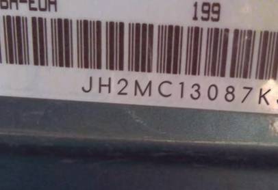 VIN prefix JH2MC13087K3