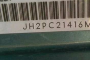 VIN prefix JH2PC21416M7