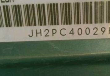 VIN prefix JH2PC40029K2